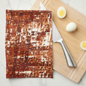 Kruislijnen en vierkante inkepingen theedoek (Quarter Fold)