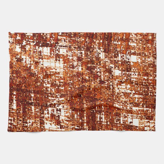 Kruislijnen en vierkante inkepingen theedoek (Horizontaal)