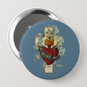 Kruismaagd Mary Immaculate Heart Religieuze Klasse Ronde Button 4,0 Cm