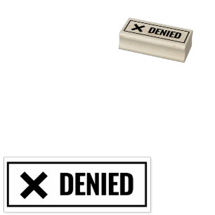Kruismarkering geweigerd kantoor-symbool ✖ aangepa rubberstempel