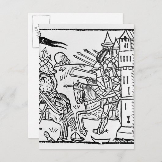 Kruismessen rijden uit om te vechten briefkaart (Voorkant / Achterkant)