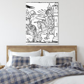 Kruismessen rijden uit om te vechten canvas afdruk (Insitu (Slaapkamer))