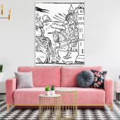 Kruismessen rijden uit om te vechten canvas afdruk (Insitu (Woonkamer))