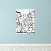 Kruismessen rijden uit om te vechten canvas afdruk (Insitu (Houten vloer))