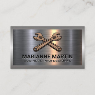 Kruismoerige Logo Metaal aluminium Visitekaartje