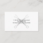 kruismoersleutels | Metallic geborsteld Visitekaartje (Achterkant)
