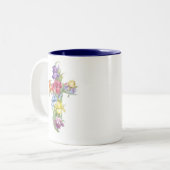 KruisMok - Iris Tweekleurige Koffiemok (Voorkant links)