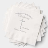 Kruisnaam doopnummer folie servetten (Insitu (Gestapeld))