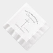 Kruisnaam doopnummer folie servetten (Rechts)