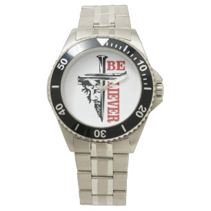 Kruisnageldesign Jezus – Krachtig Christelijk Horloge