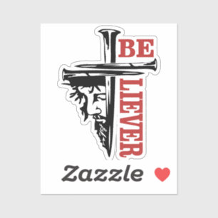 Kruisnagelontwerp van Jezus – Krachtig Christelijk Sticker
