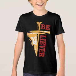 Kruisnagelontwerp van Jezus – Krachtig Christelijk Tri-Blend Shirt