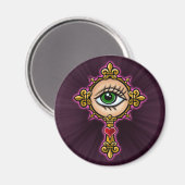 Kruisontwerp voor ogen bekijken magneet (Voorkant / Achterkant)