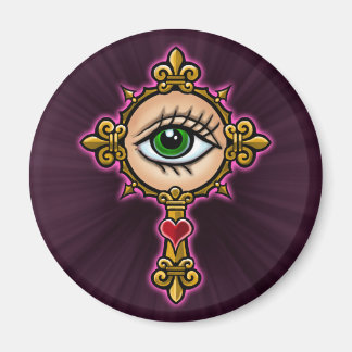 Kruisontwerp voor ogen bekijken magneet