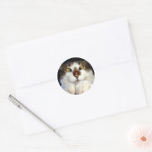Kruisoogrog en lieveheersbeestje ronde sticker (Envelop)