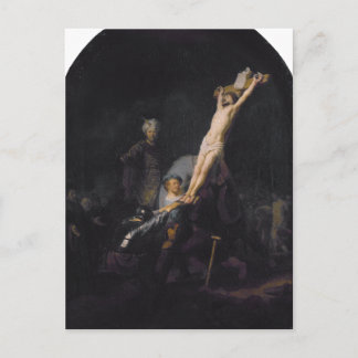 Kruisoprichting, Passieserie door Rembrandt Briefkaart