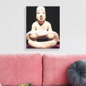 Kruispootfiguur met een baby, Olmec Canvas Afdruk (Insitu (Woonkamer))