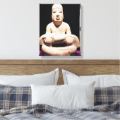 Kruispootfiguur met een baby, Olmec Canvas Afdruk (Insitu (Slaapkamer))