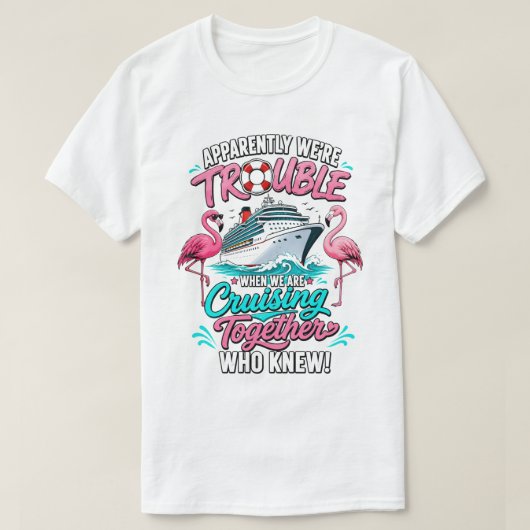 Kruisprobleem Flamingo Fun Grafisch T-shirt (Design voorkant)