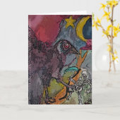 ~KRUISPUNT RAVEN~CROW~ Wenskaart Kaart (Gele Bloem)