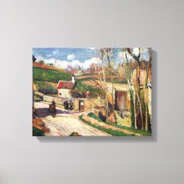 kruispunt van Camille Pissarro A bij het Hermitage Canvas Afdruk