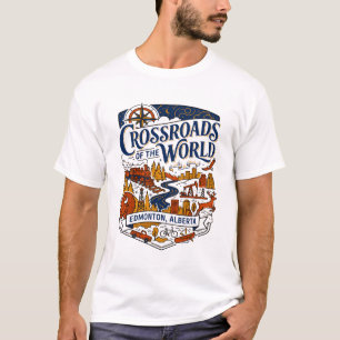 Kruispunt van de wereld Edmonton Alberta Canada T-shirt