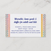 Kruispuntborduurbloemen blauw visitekaartje (Achterkant)