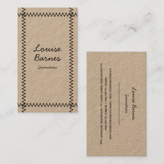 Kruispuntkraft visitekaartje voor lijsten op maat (Voorkant / Achterkant)