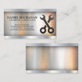 Kruisranden | Metallic Industrial Visitekaartje (Voorkant / Achterkant)