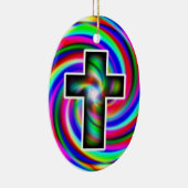 Kruisregenboogspiraal Keramisch Ornament (Rechts)