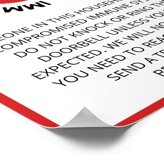 Kruisrood hartgeCompromishet immuunsysteem Poster (Hoek)