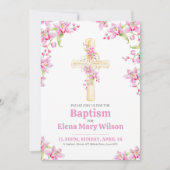 Kruisroze orchidee bloemdoop kaart (Voorkant)