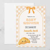 Kruissant baby shower feest uitnodiging (Voorkant / Achterkant)