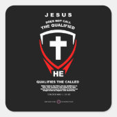 Kruisschild Vierkante Sticker (Voorkant)