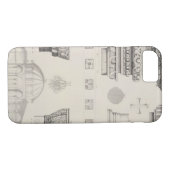 Kruissectie en architectonische details van Kutciu Case-Mate iPhone Case (Achterkant (Horizontaal))