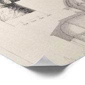 Kruissectie en architectonische details van Kutciu Poster (Hoek)