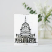 Kruissectie van de kathedraal van St. Paul Briefkaart (Staand voorkant)