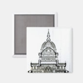 Kruissectie van de kathedraal van St. Paul Magneet (Voorkant / Achterkant)