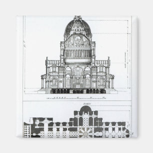 Kruissectie van de kathedraal van St. Paul Magneet