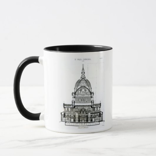 Kruissectie van de kathedraal van St. Paul Mok (Links)