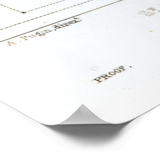 Kruissectie van de kathedraal van St. Paul Poster (Hoek)