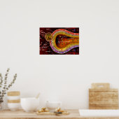 Kruissectie van een alveoli in de menselijke longe poster (Keuken)