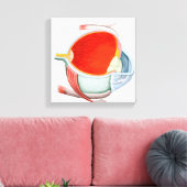 Kruissectie van menselijke ogen canvas afdruk (Insitu (Woonkamer))