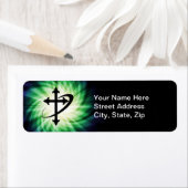 Kruissilhouet; gloeiend etiket (Insitu)