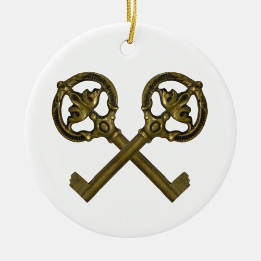 kruissleutels keramisch ornament (Voorkant)