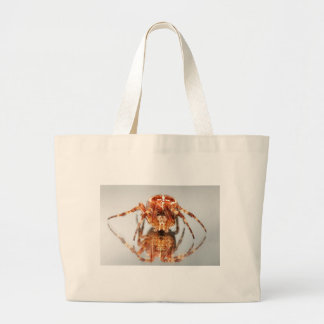 Kruisspin op een spiegel grote tote bag