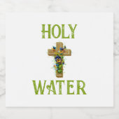  kruisspringbloemen Heilig water Likeurfles Etiket (Enkel label)