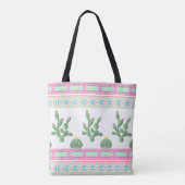 Kruissteek bloemen borduurderig kruislingkruis tote bag (Achterkant)