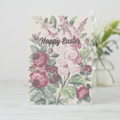 kruissteek bloemen feestdagenkaart (Staand voorkant)