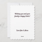 kruissteek bloemen feestdagenkaart (Achterkant)